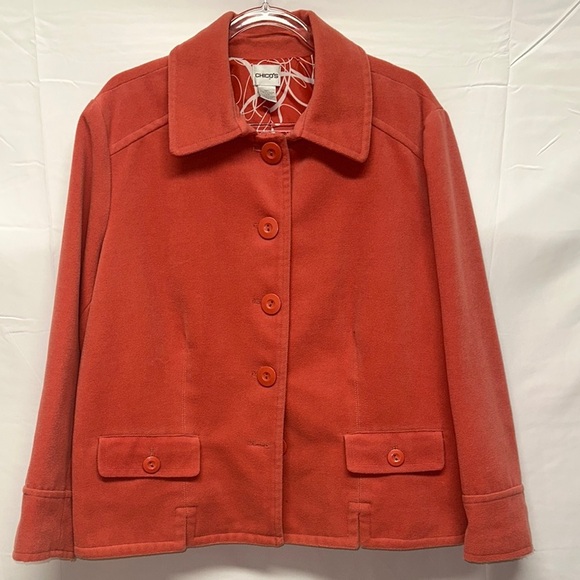 Chico's Jackets & Blazers - Chico's Women's Coral Jacket Fully Lined Size 3, US XL, EUC